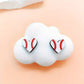 Heart Shaped Baseball Stud Earrings