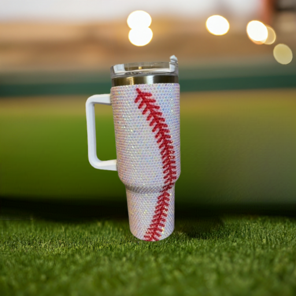 Crystal Baseball Tumbler 40 oz